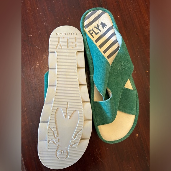 FLY London Women Begs Wedge Sandal Shoe, Avocato, EU 39 / US 8-8.5 - Picture 3 of 6